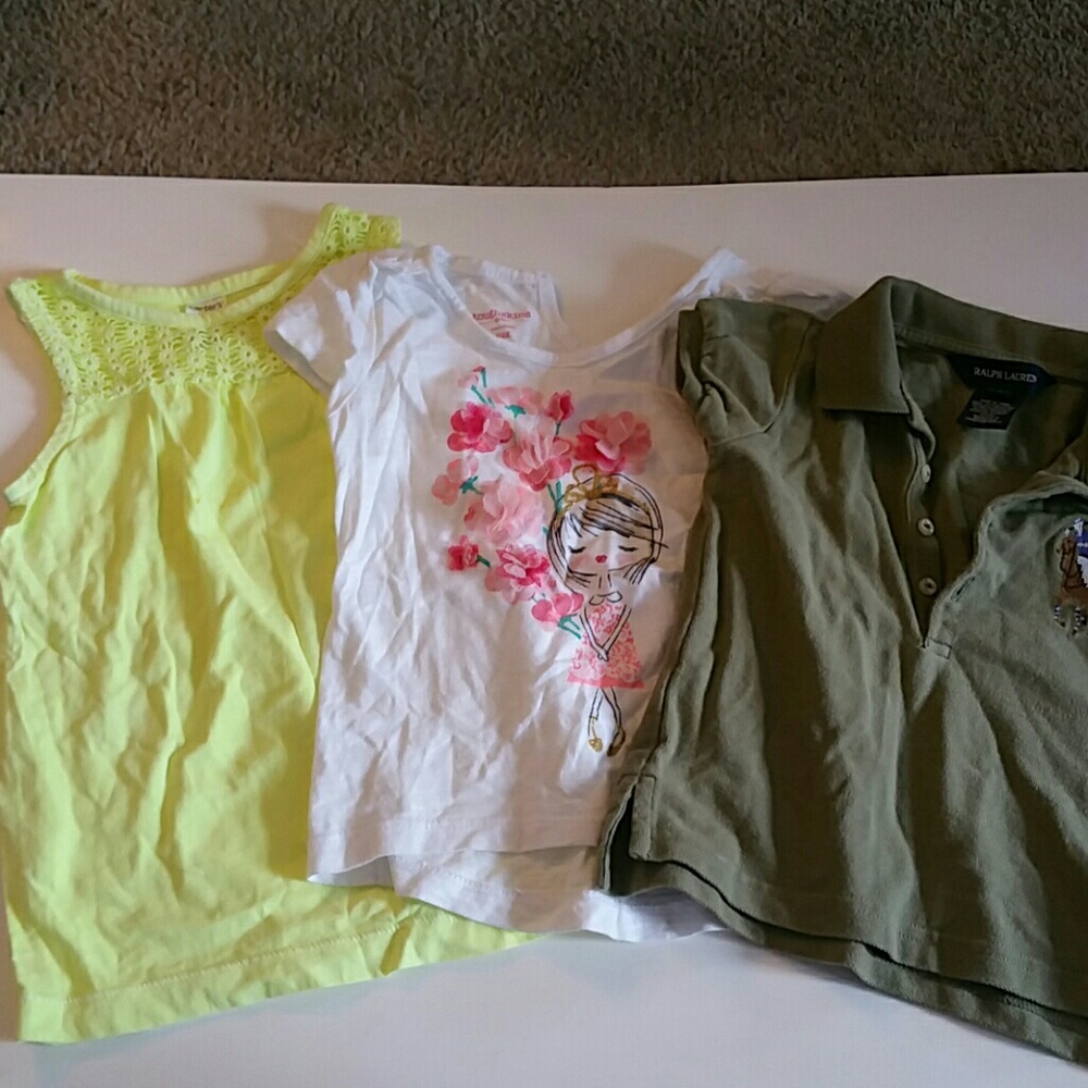 Lot of 3 girl toddler shirts